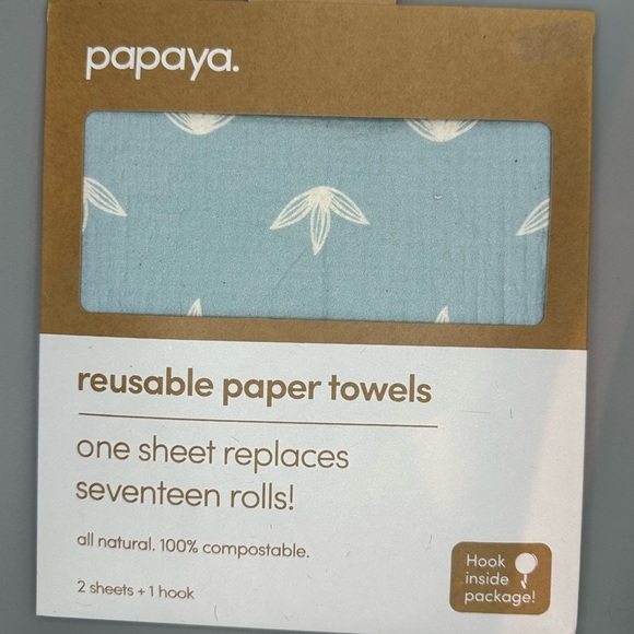 Papaya Other - Papaya Light Blue Reusable Paper Towels